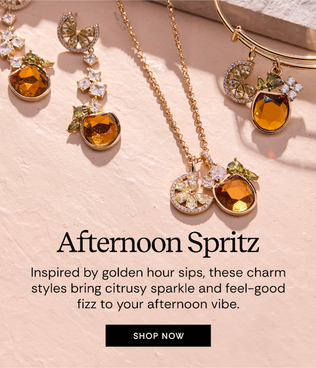 Afternoon Spritz | Inspired by golden hour sips, these charm styles bring citrusy sparkle and feel-good fizz to your afternoon vibe. | SHOP NOW