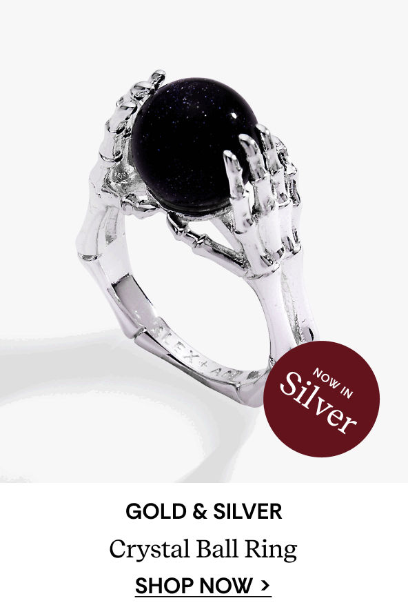 GOLD AND SILVER CRYSTAL BALL RING | SHOP NOW