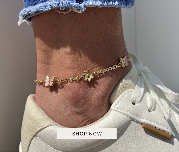 Butterfly and Flower Anklet | SHOP NOW