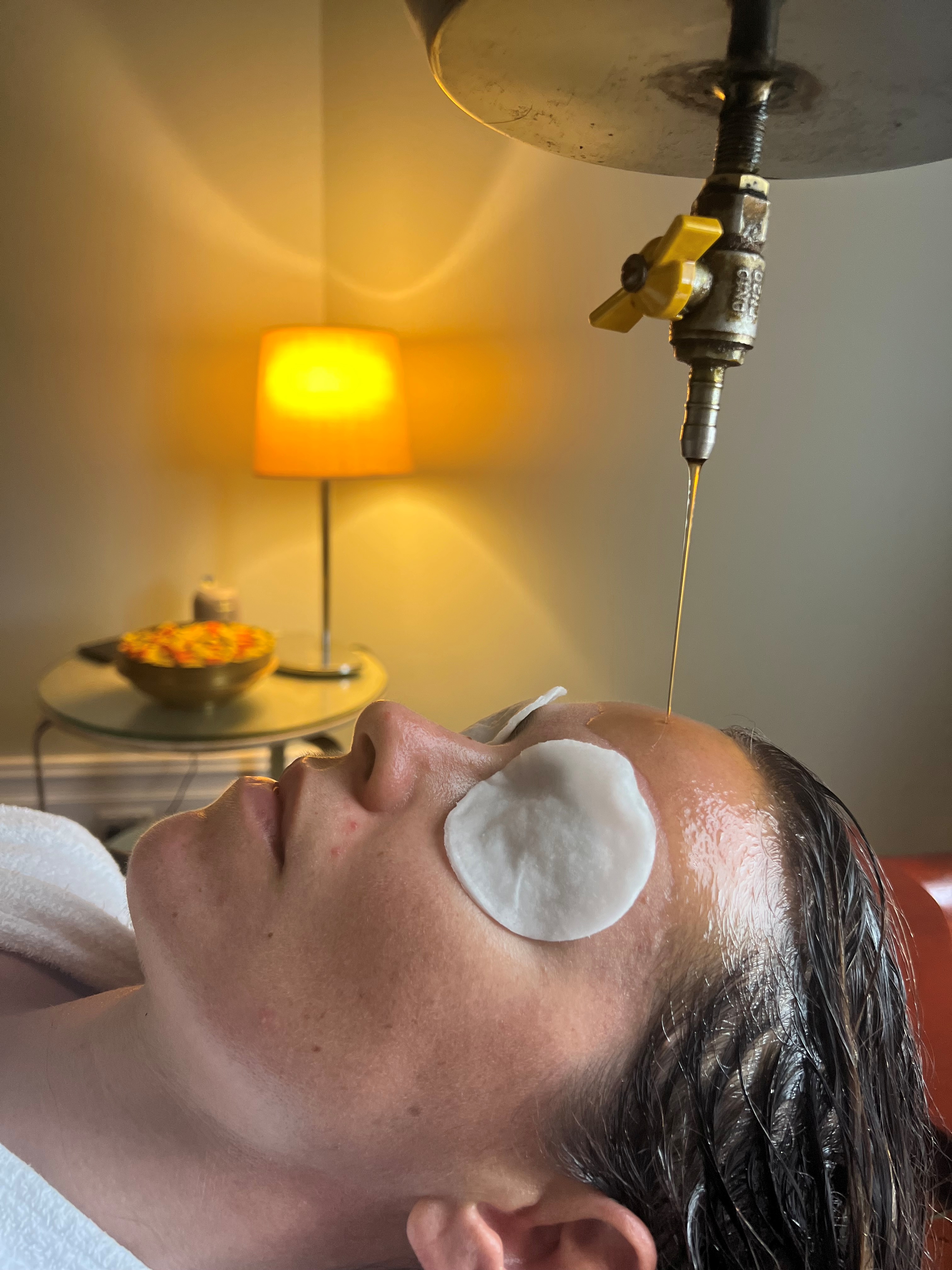 Ayurvedic treatment scene