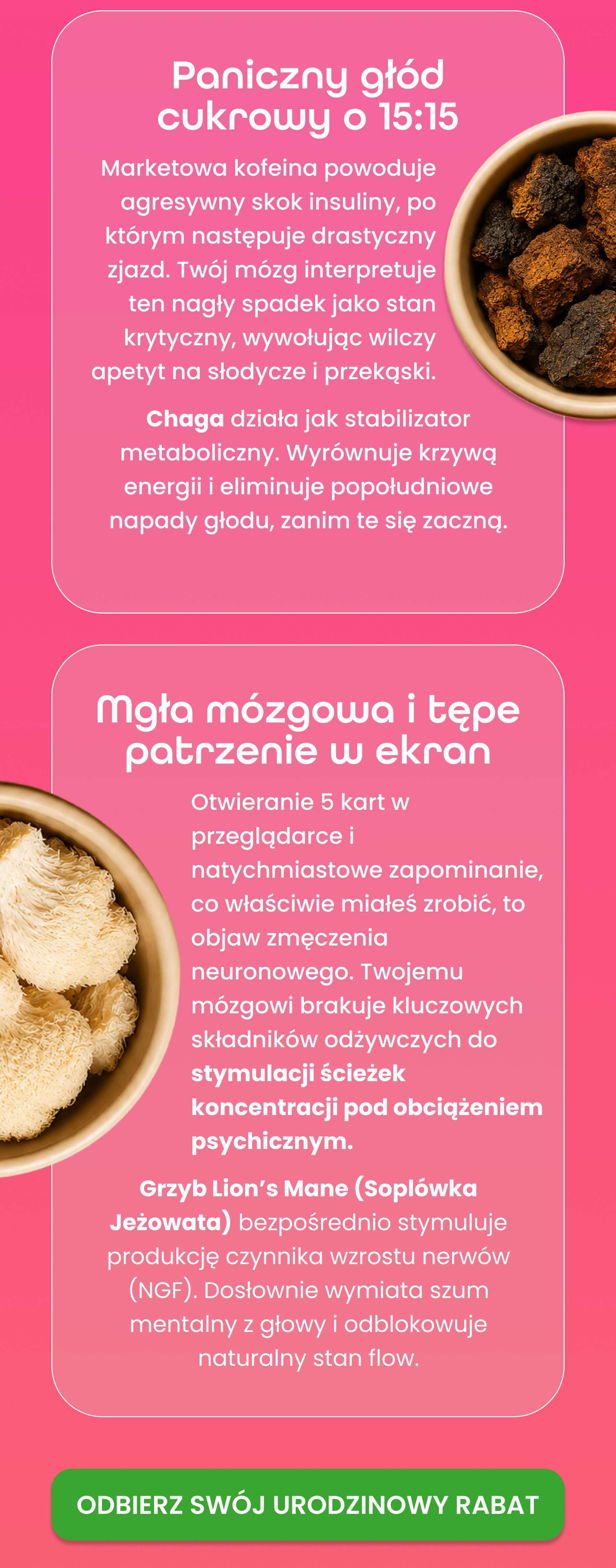 Paniczny głód cukrowy o 15:15 