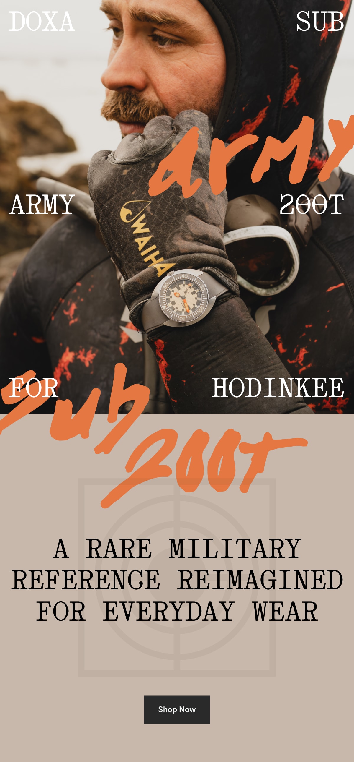 The DOXA SUB Army 200T For Hodinkee Limited Edition