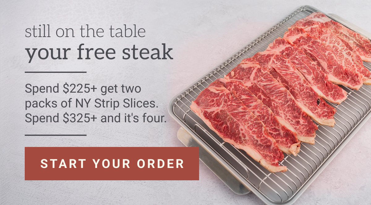Free steak promo Start Your Order