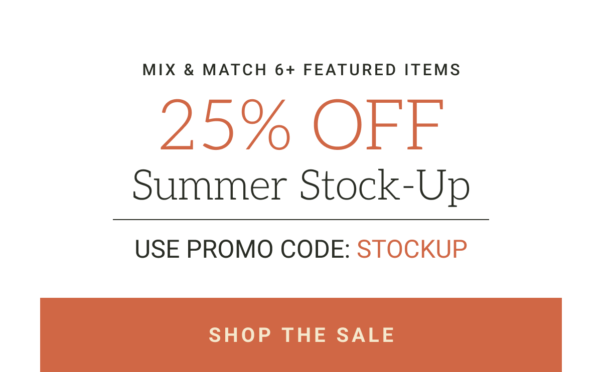 25% off promo shop the sale