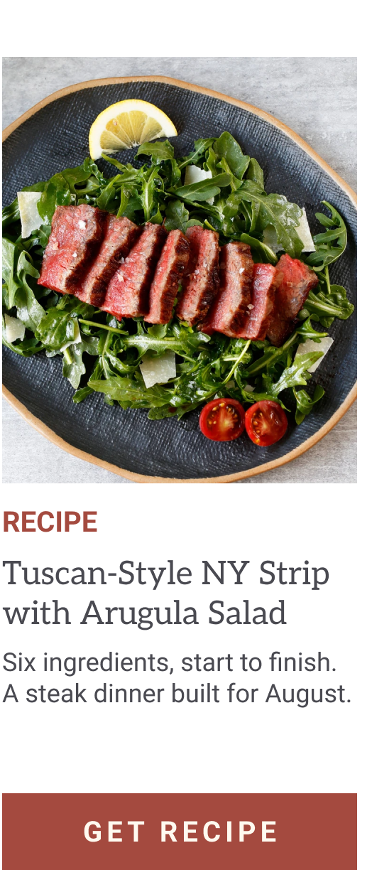 Tuscan-style NY strip recipe