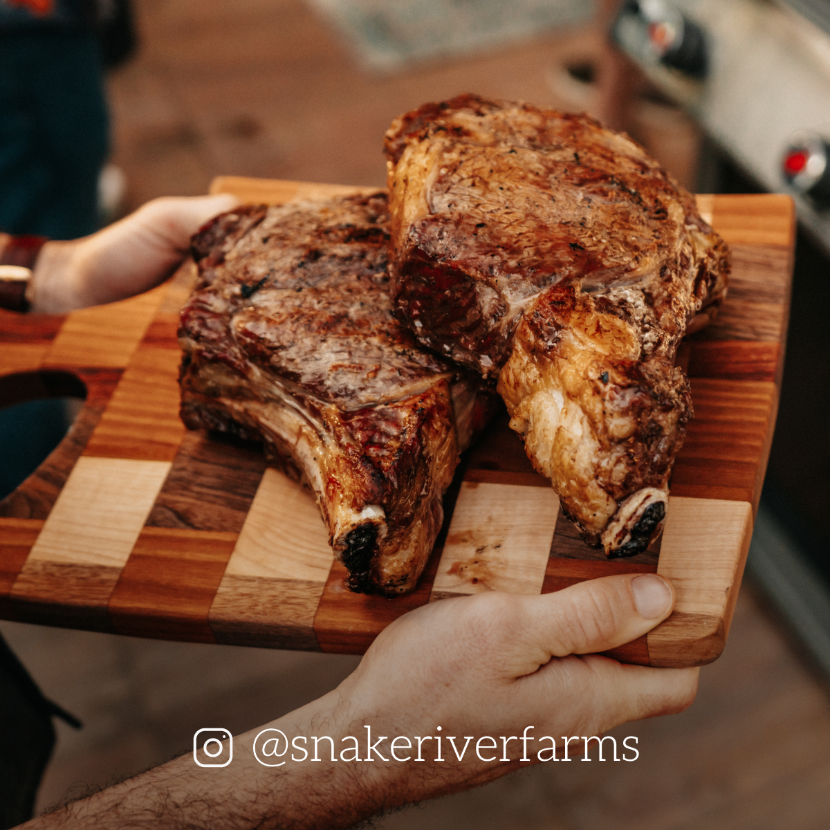 Instagram @snakeriverfarms steak photo