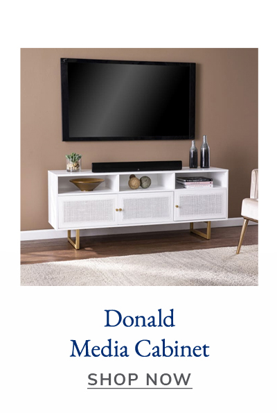 Donald Media Cabinet w/ Storage | SHOP NOW