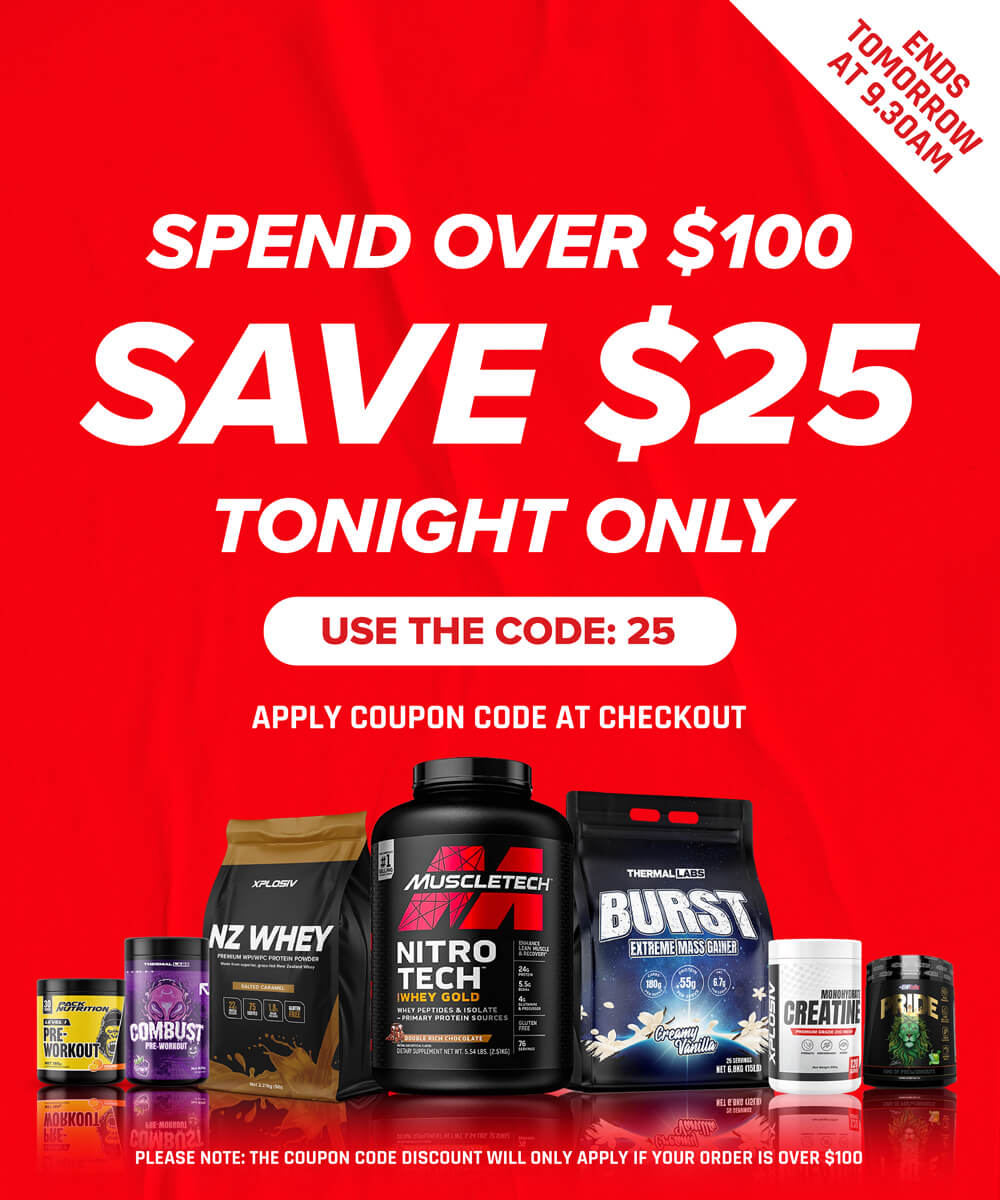Spend Over 100 and Save 25 Tonight Only Xplosiv Supplements