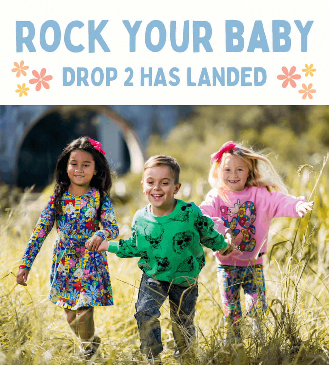 Rock Your Baby AW23 drop 2 is here 🌸🐻👑🦄 Daisy & Hen