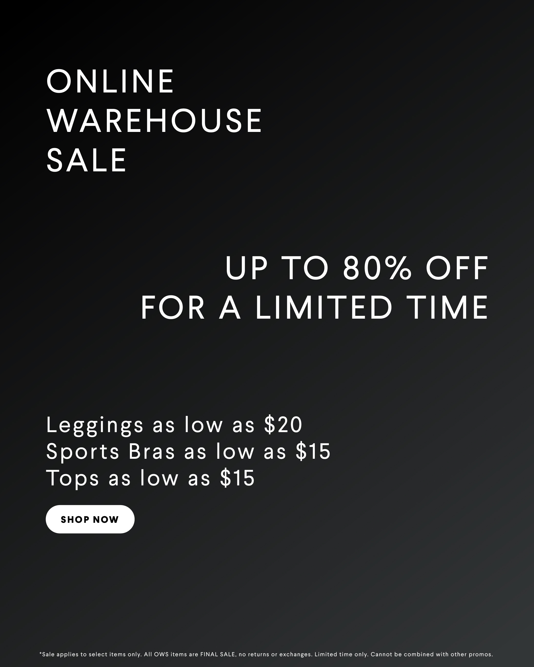 Online Warehouse Sale