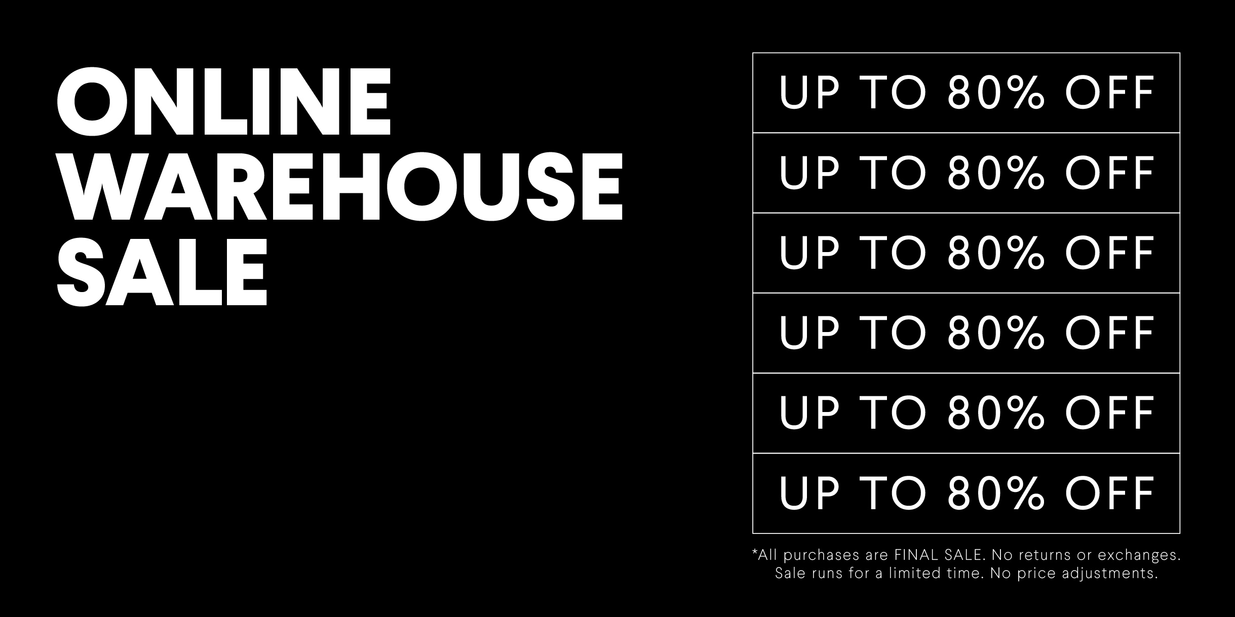 Online Warehouse Sale