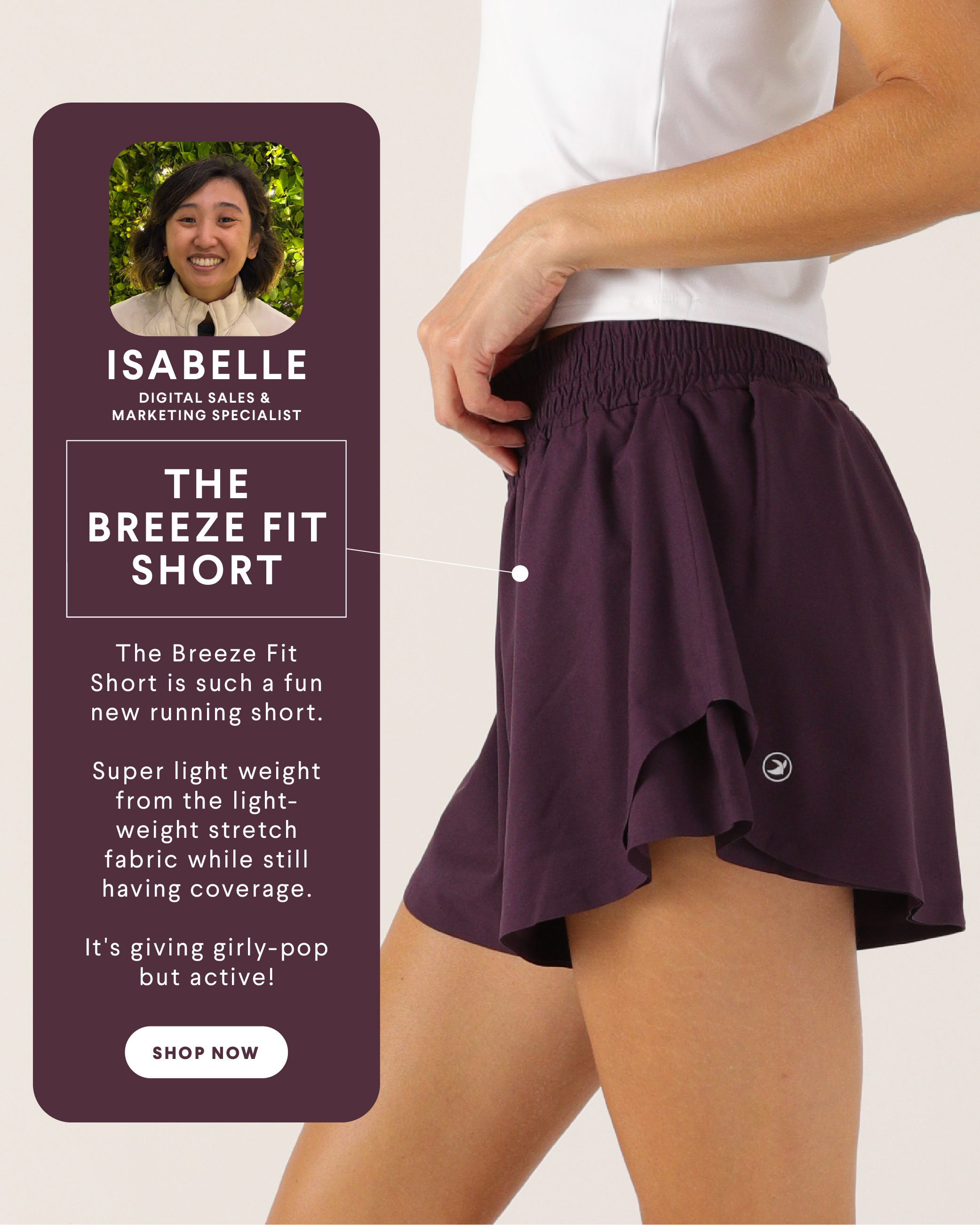 Breeze Short in Blackberry Jam