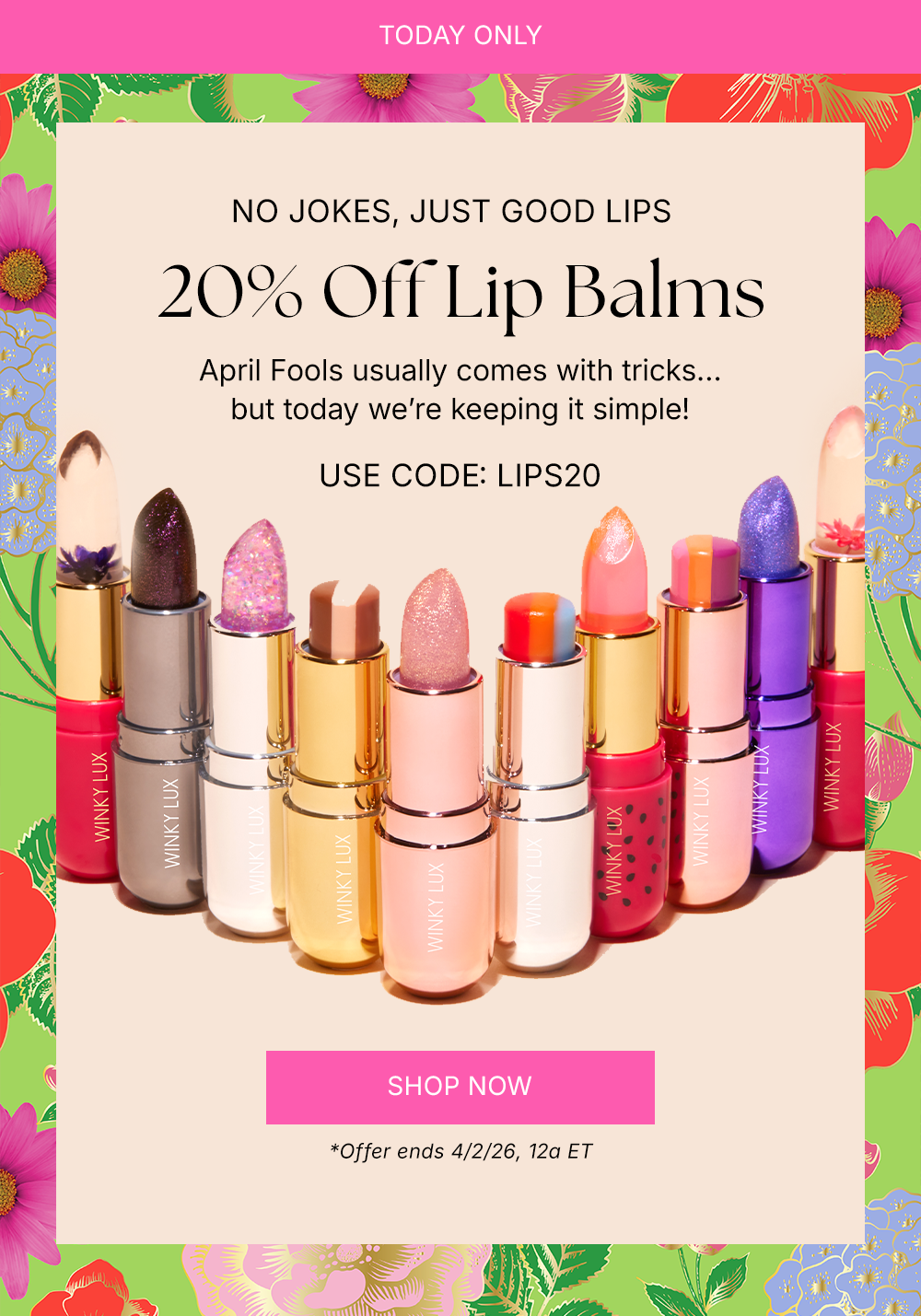 20% Off Lip Balms
