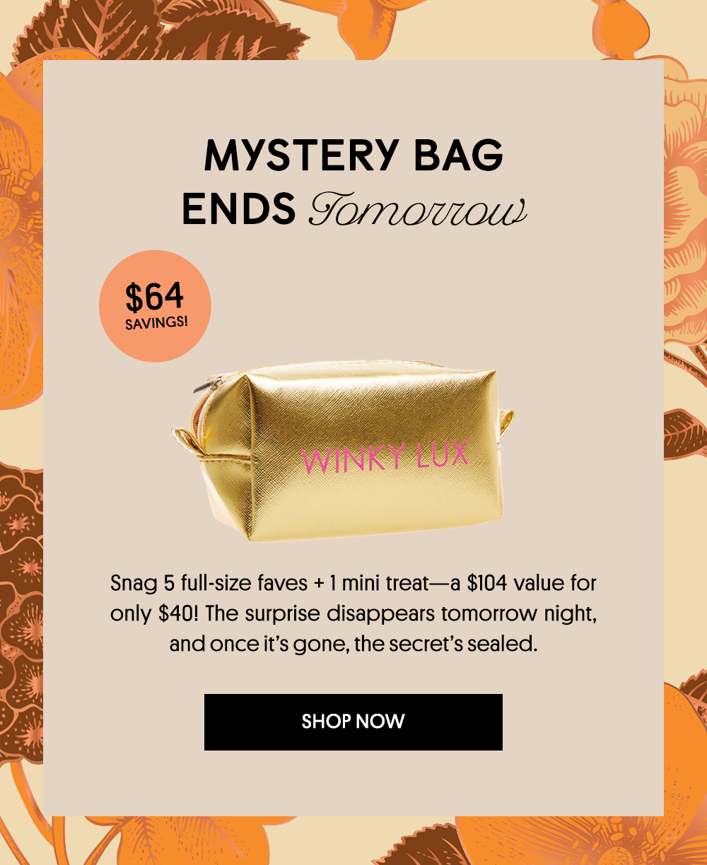 Tomorrow’s Your Last Chance