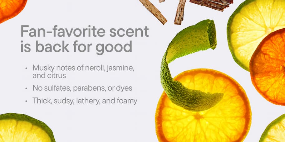 Musky notes of neroli, jasmine and citrus