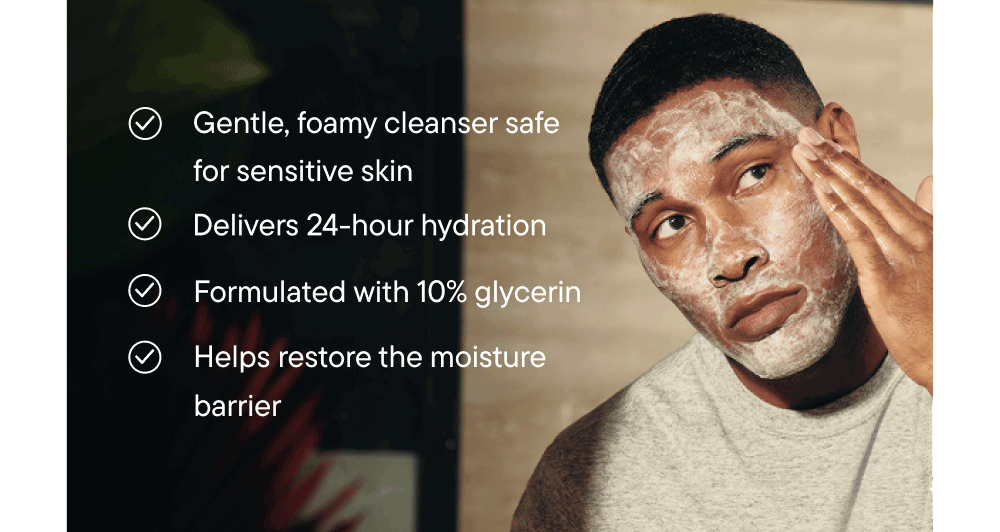 Man Washing his Face