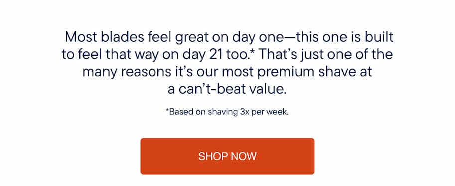 Most blades feel great on day one-this one is built to feel that way on day 21 too.*