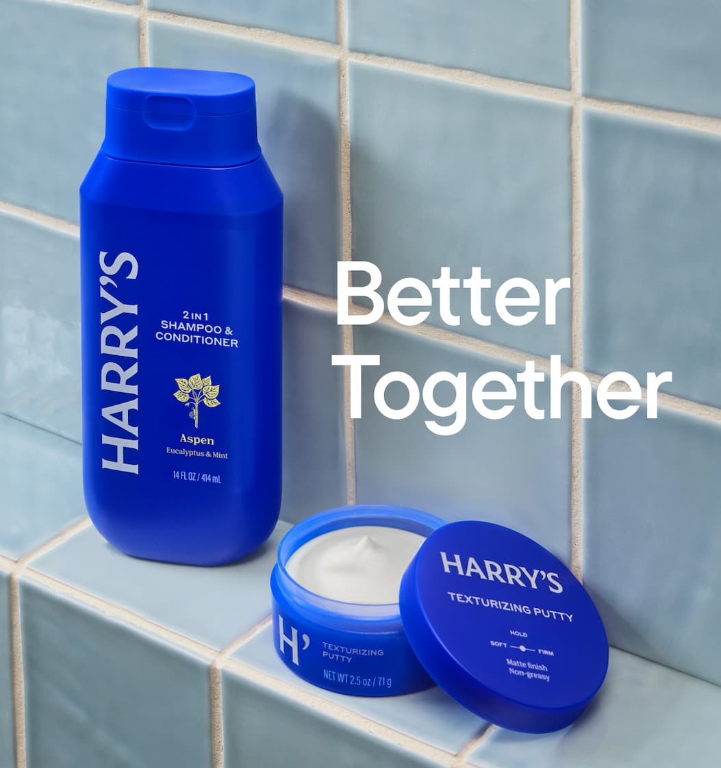 Harry's products in shower