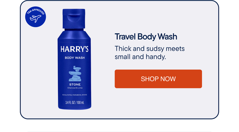 Travel body wash