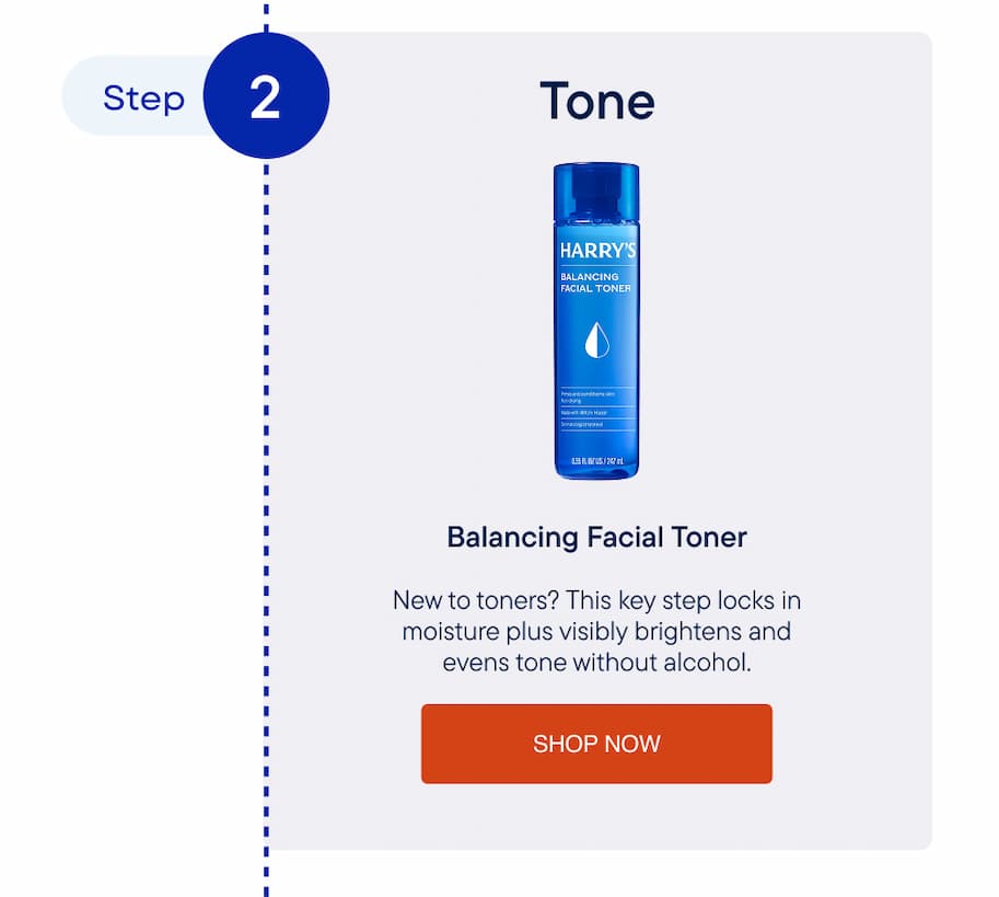 Harry's Balancing Facial Toner — locks in moisture, visibly brightens, and evens tone without alcohol