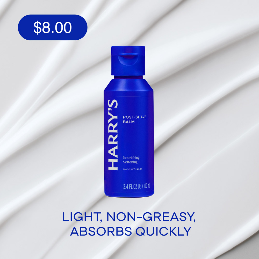 Post-Shave Balm. Light, non-greasy, absorbs quickly