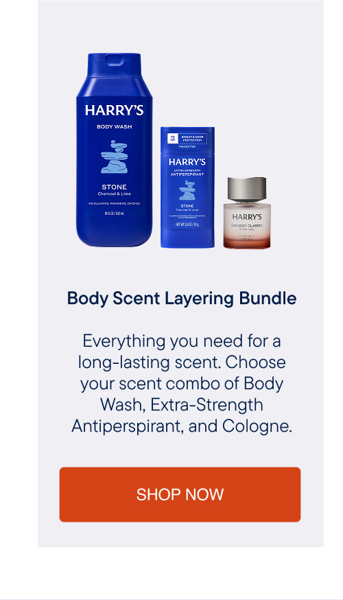 Harry's Body Serum Layering Bundle — a set of body care products for daily use