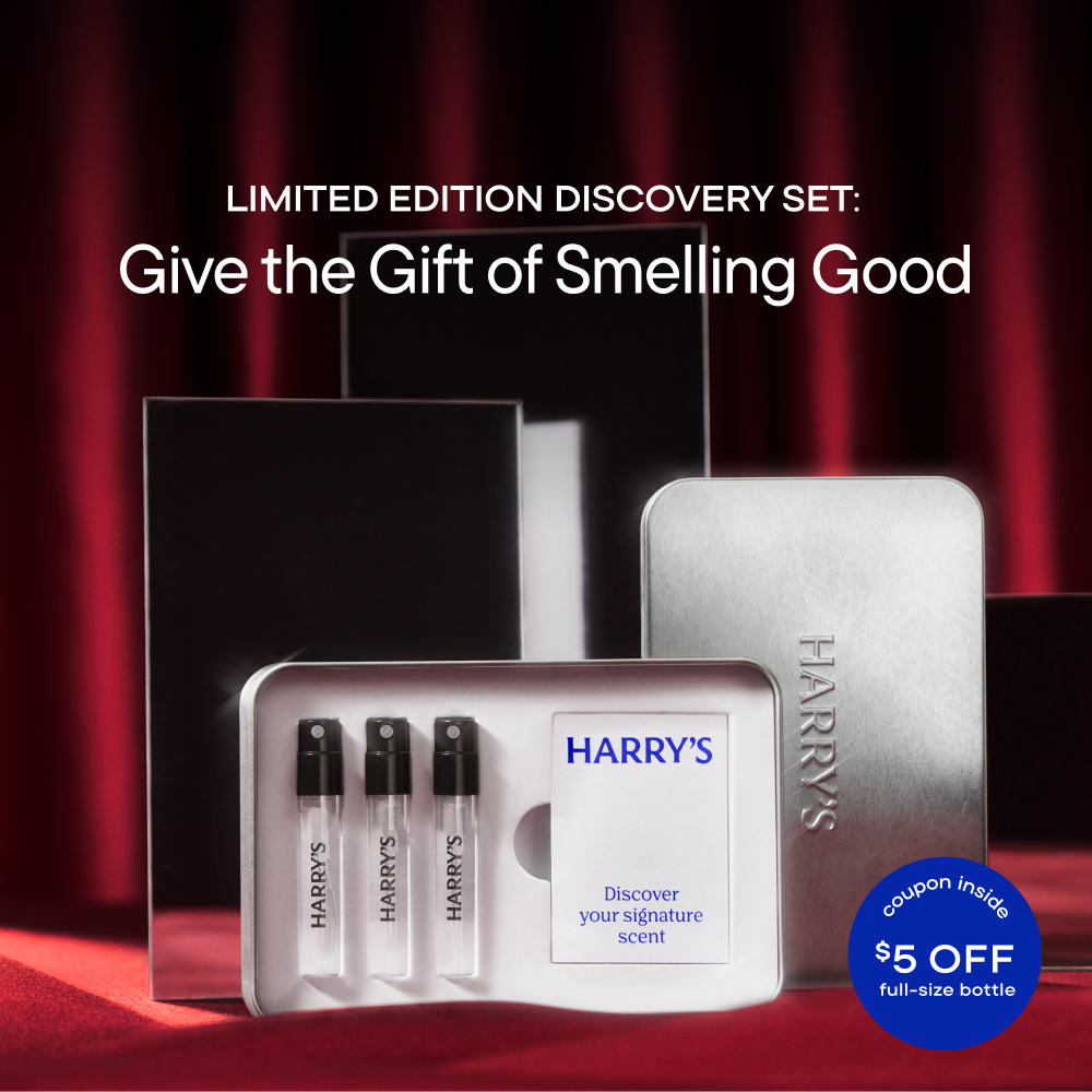 Limited Edition Discovery Set: Give the Gift of Smelling Good. Coupon inside, $5 off full-size bottle.