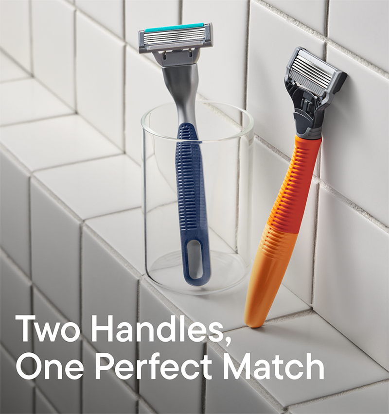 Harry's Razor Handles on Shelf
