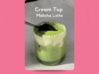 cream top matcha latte