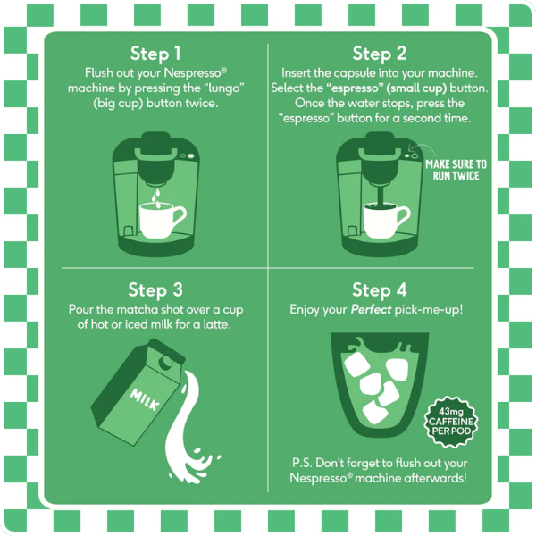 Original Matcha Nespresso® Compatible Pods instructions
