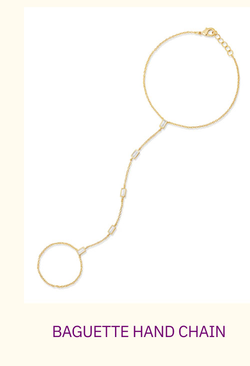 Baguette Hand Chain