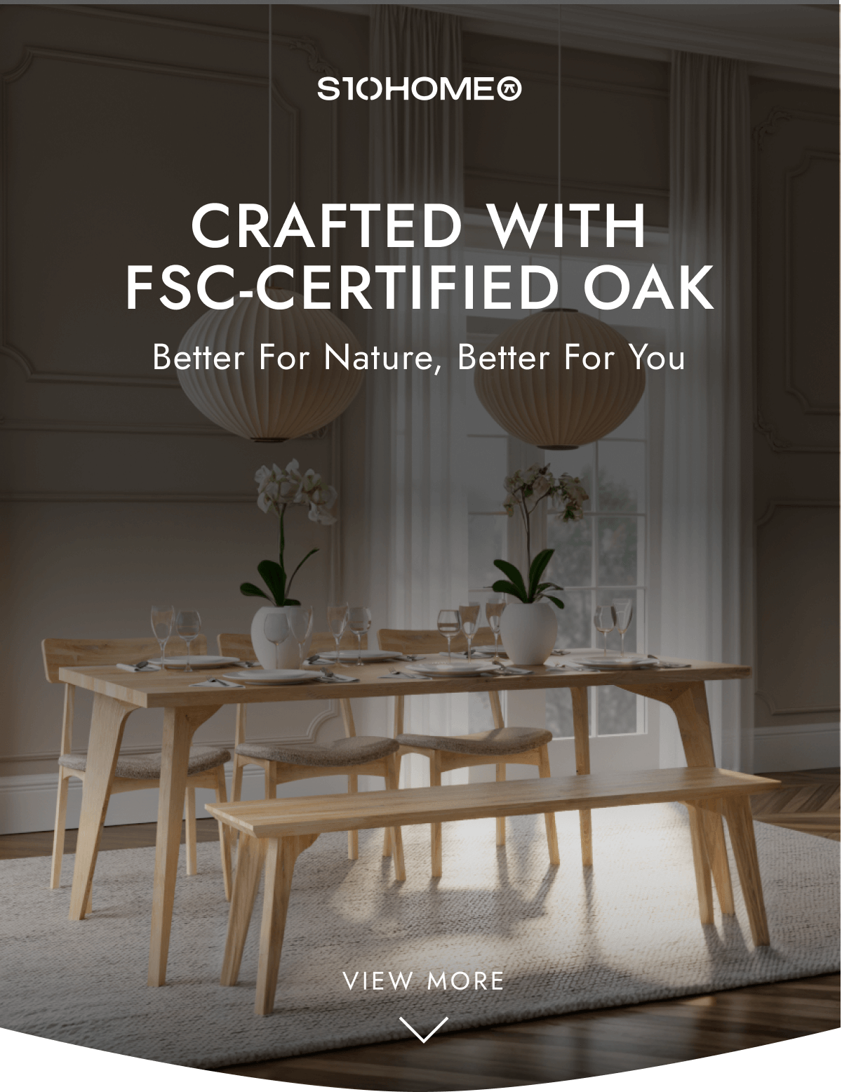 Crafted with FSC-Certified Oak - Better for Nature, Better for You 🌳
