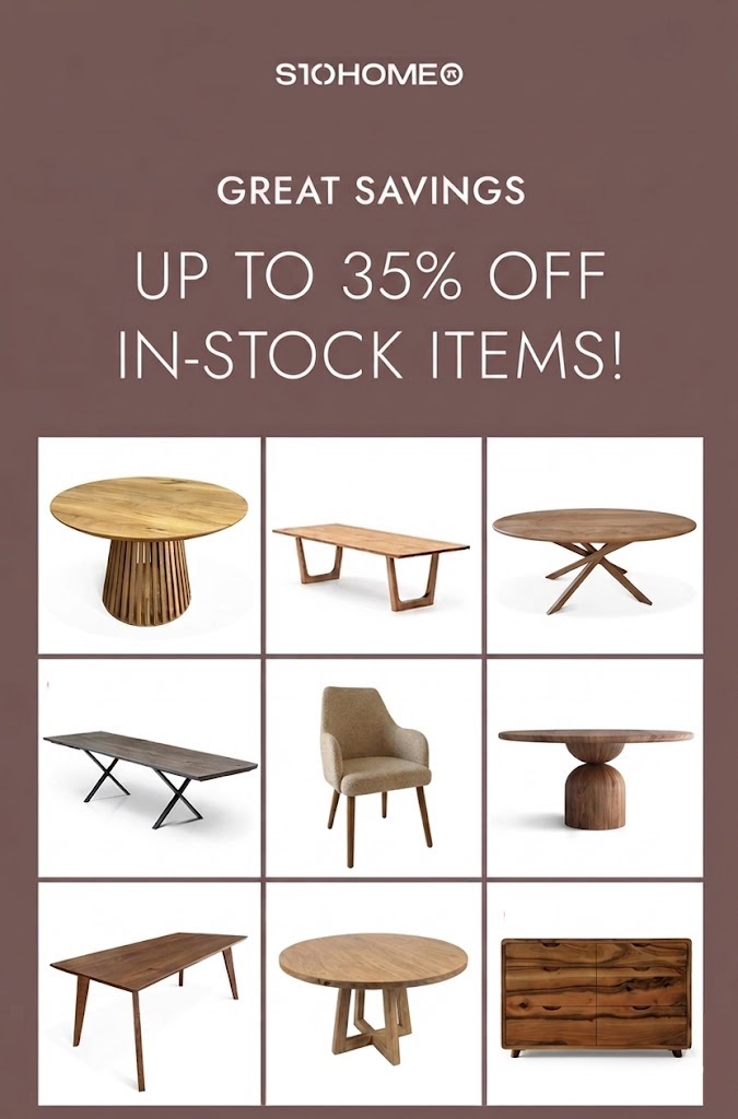 Great savings - up to 20% off in-stock items!