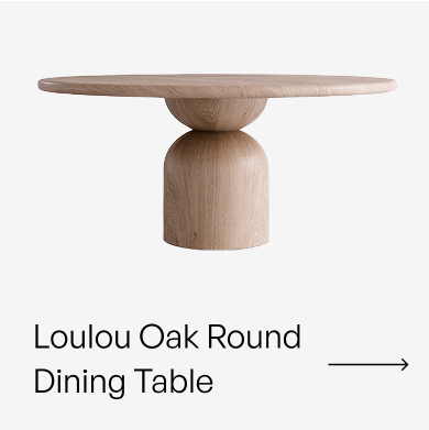 Loulou Oak Round Dining Table