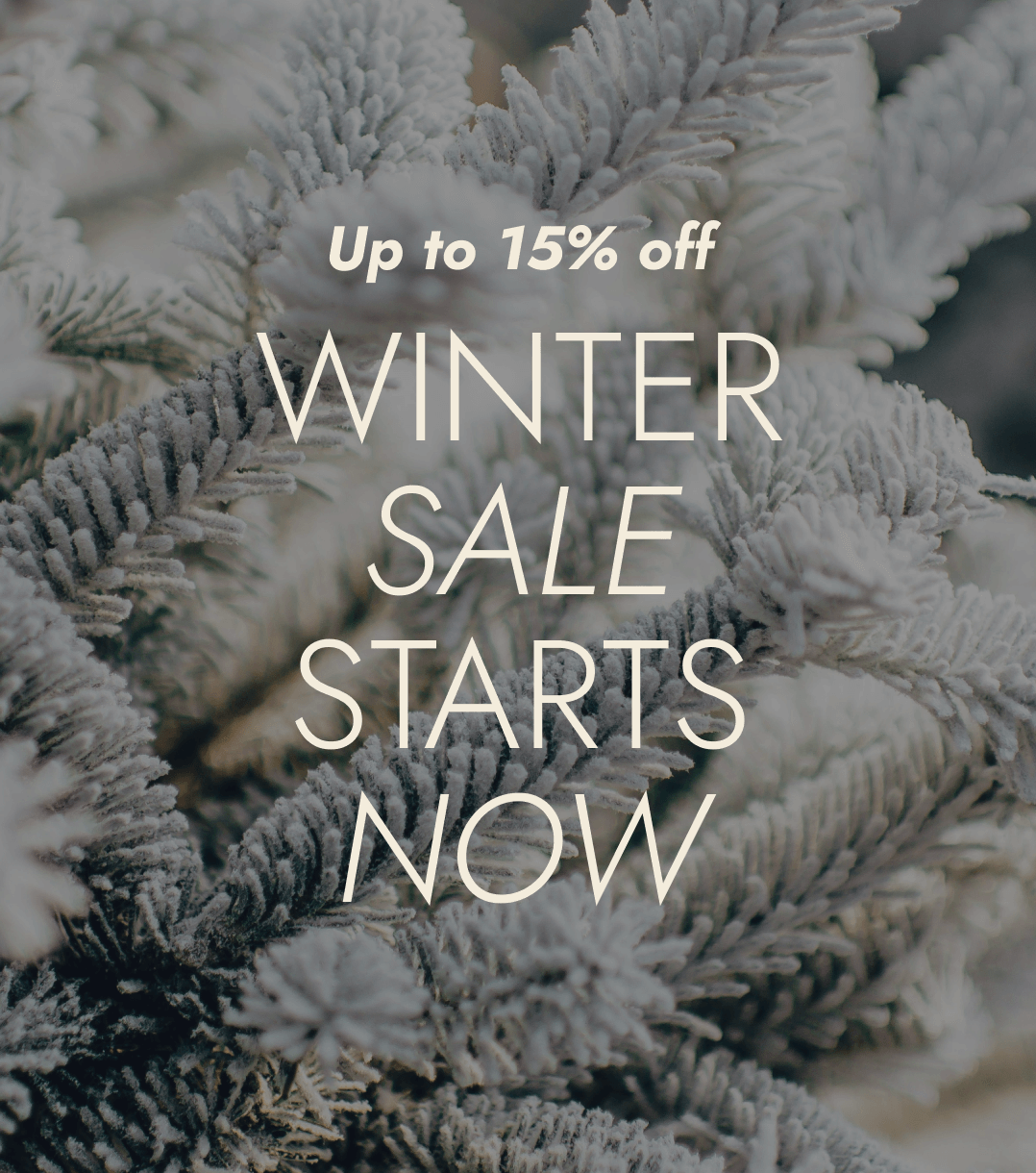 up to 15% off Winter Sale starts now