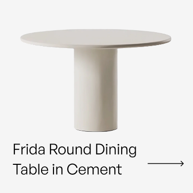 Frida Round Dining Table in Cement