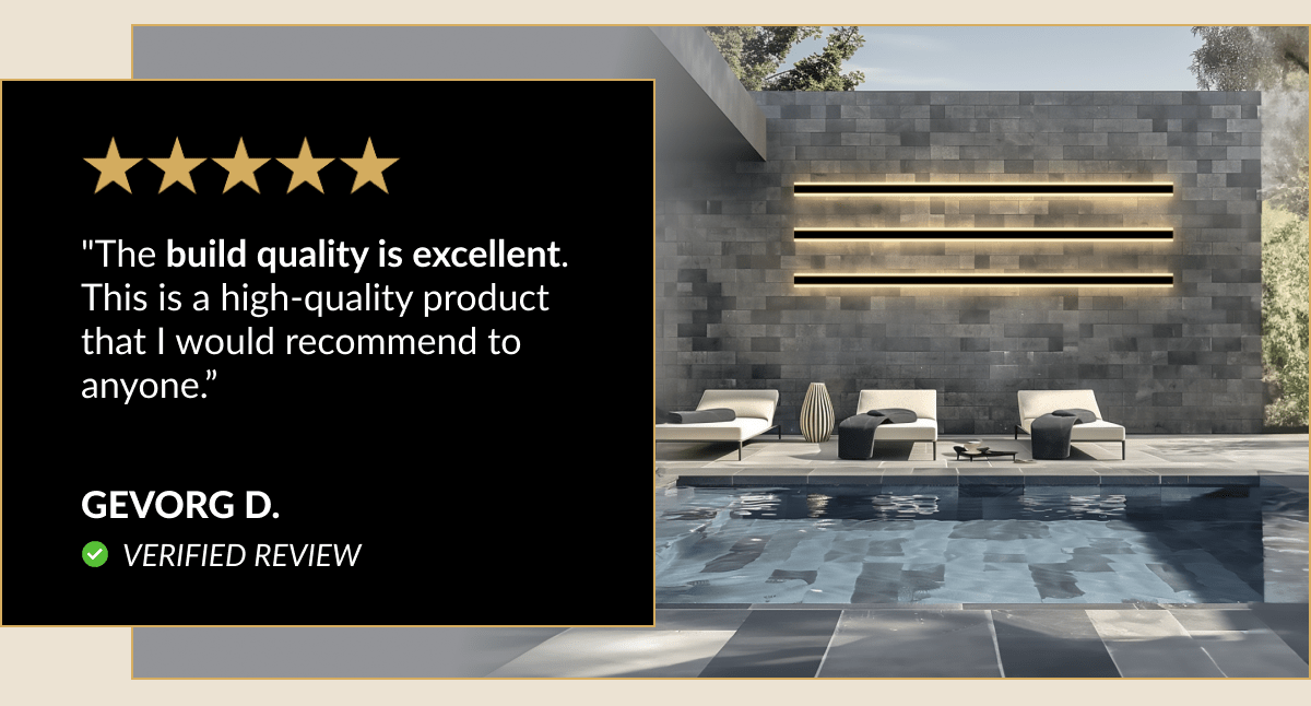 "The build quality is excellent. This is a high-quality product that I would recommend to anyone.”