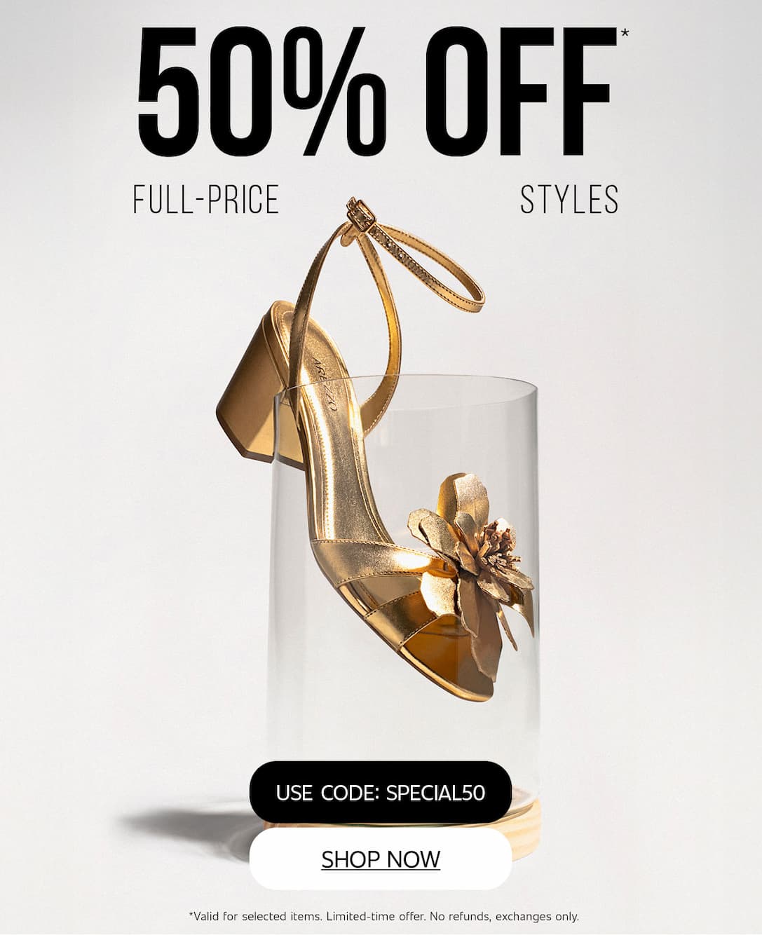50% OFF FULL-PRICE STYLES | SHOP NOW