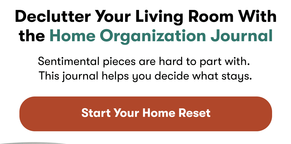Declutter Your Living Room With the Home Organization Journal | Start Your Home Reset