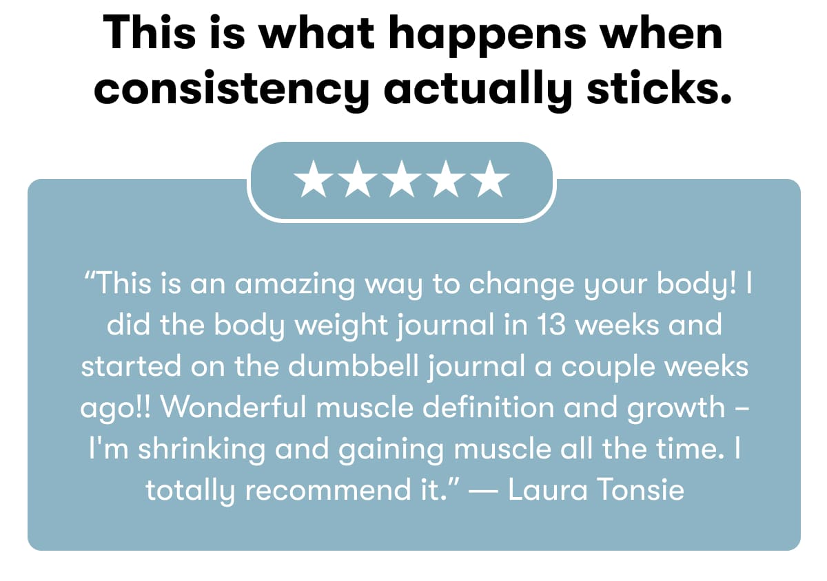 This is what happens when consistency actually sticks.  