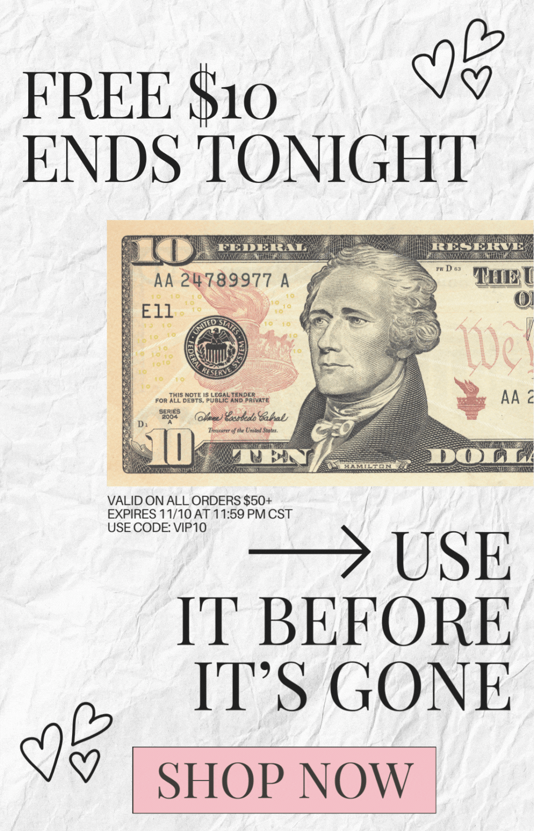 PSA Your Free 10 Expires Tonight! Rock N Rags