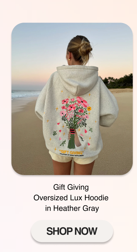 Gift Giving  Oversized Lux Hoodie  in Heather Gray