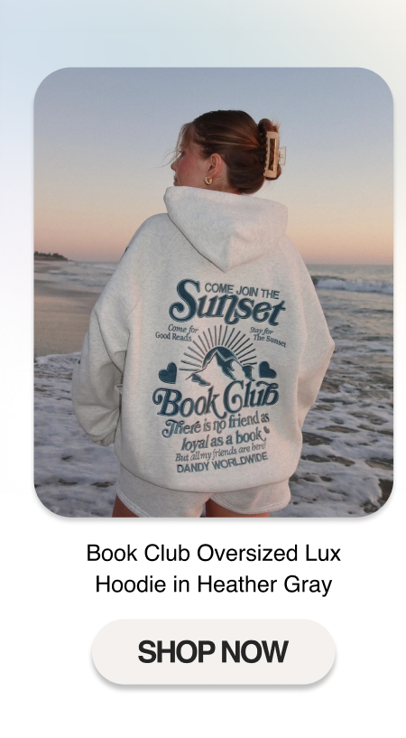 Book Club Oversized Lux Hoodie in Heather Gray