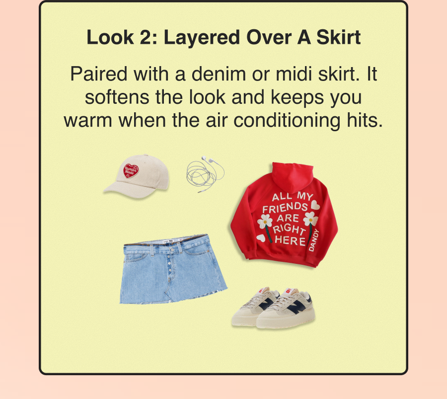 Look 2: Layered Over A Skirt