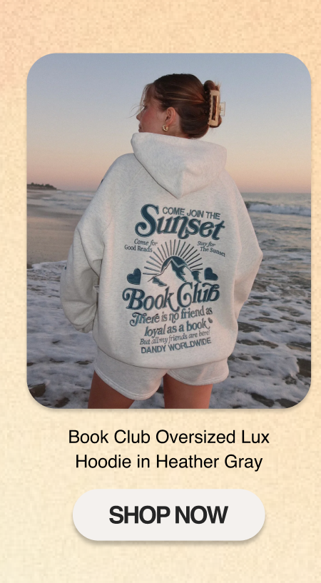 Book Club Oversized Lux Hoodie in Heather Gray