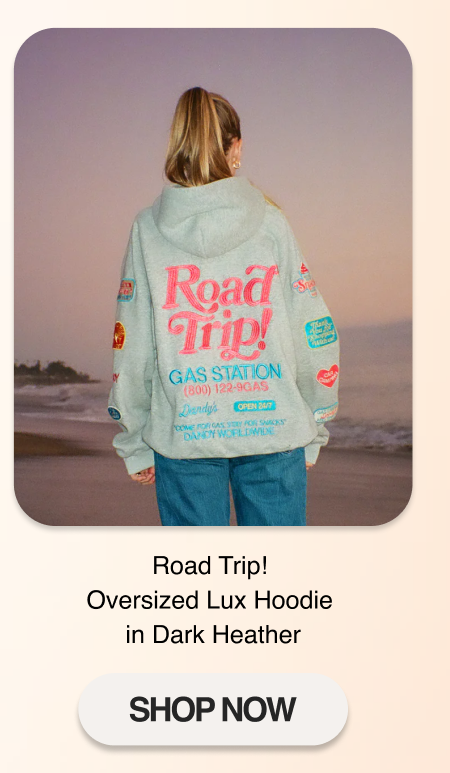 Road Trip! Oversized Lux Hoodie in Dark Heather
