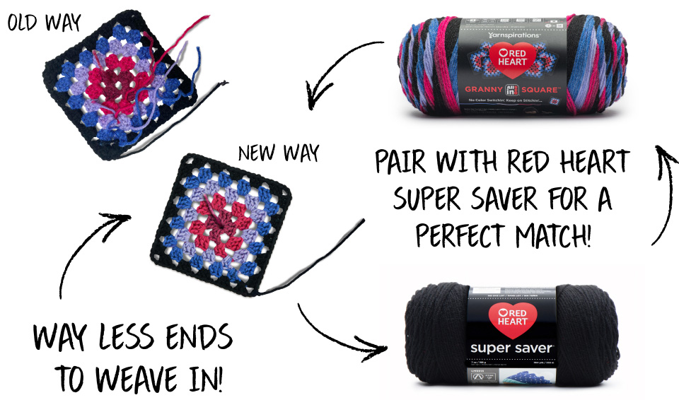 Gamechanging granny square yarn 🧶 Yarnspirations