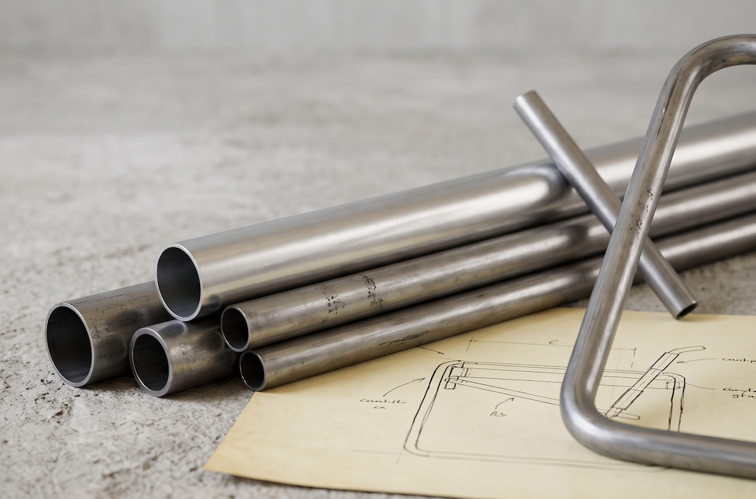 Raw steel tubing