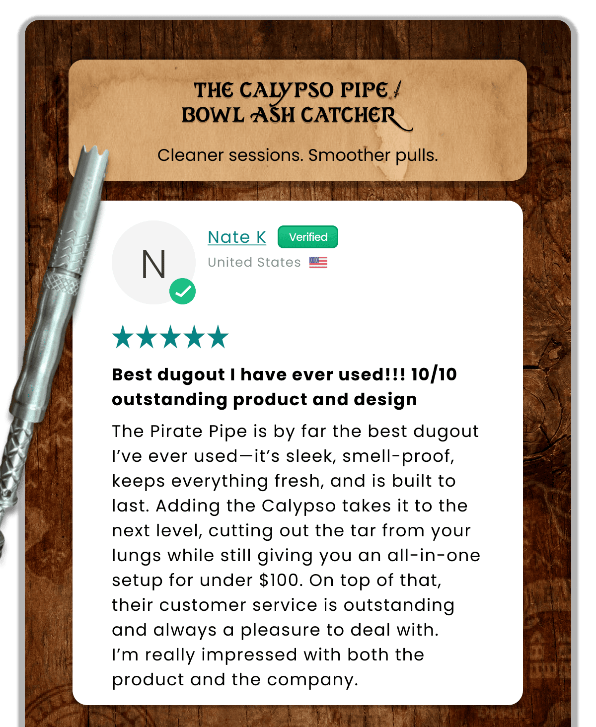 The Calypso Pipe / Bowl Ash Catcher