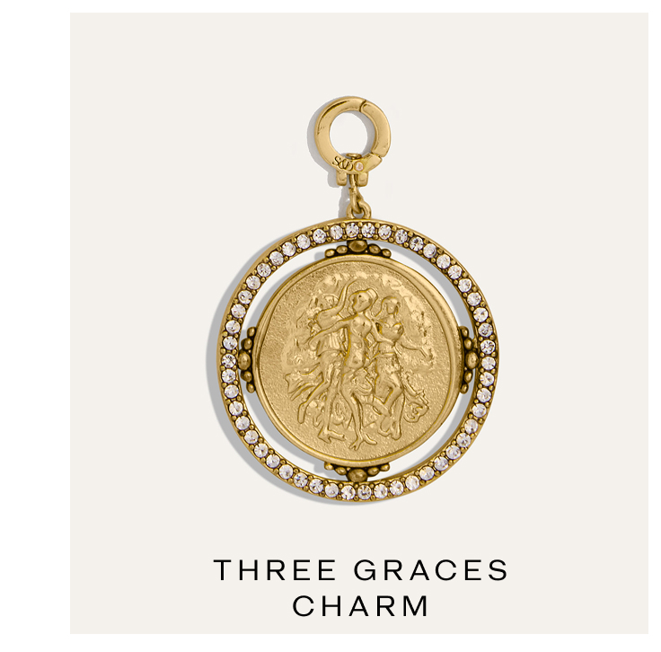 Three Graces Tatum Gold and Pavé Charm